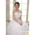 Wholesale women off shoulder sweetheart lace applique plus size ball gown wedding dress